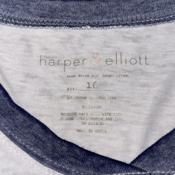 Harper & Elliott long sleeve sheer top with 'Friday I love you' on it - Picture 4 of 10